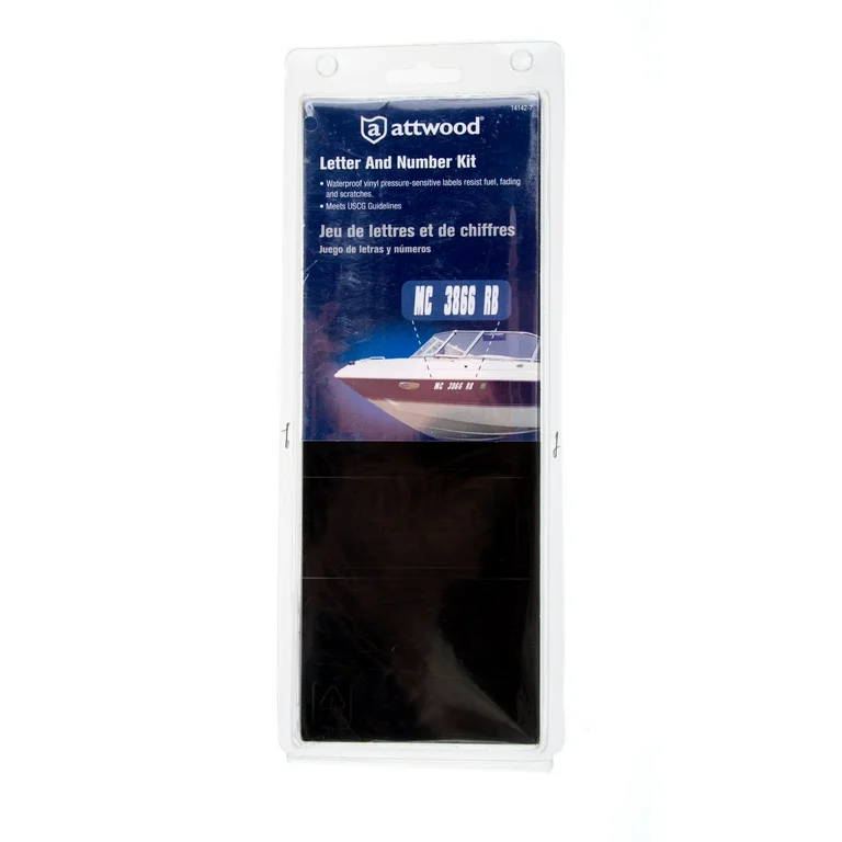 STICKERS LETTER & NUMBER KIT 148pcs BLACK ATTWOOD