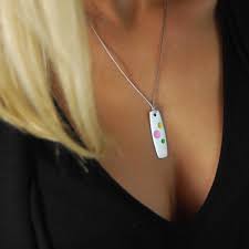 Silver+Surf necklace Wakeboard L Twintip Bubble
