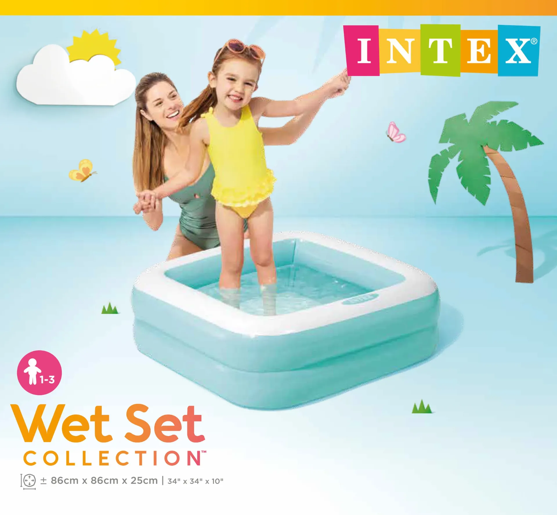 [WS57100NP] Intex Play Box Pool 34x34''x10 Blue/Green F