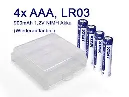 Xtar 4pcs AAA 1.2V 1000MAH Rechargeable Batteries F