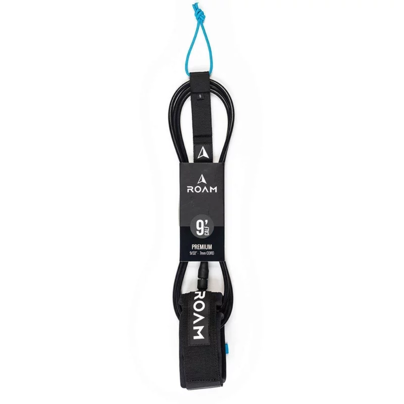ROAM Surboard Leash Premium 9.0 Knie 7mm Schwarz