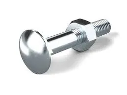 [9060346 40] Mushroom Head Square Neck Bolts + Hexagon Nuts M6 x 40 + M6 4pcs F