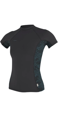 O'Neill W/ms Hyperfreak Skins S/S Rash Guard Tempered Steel