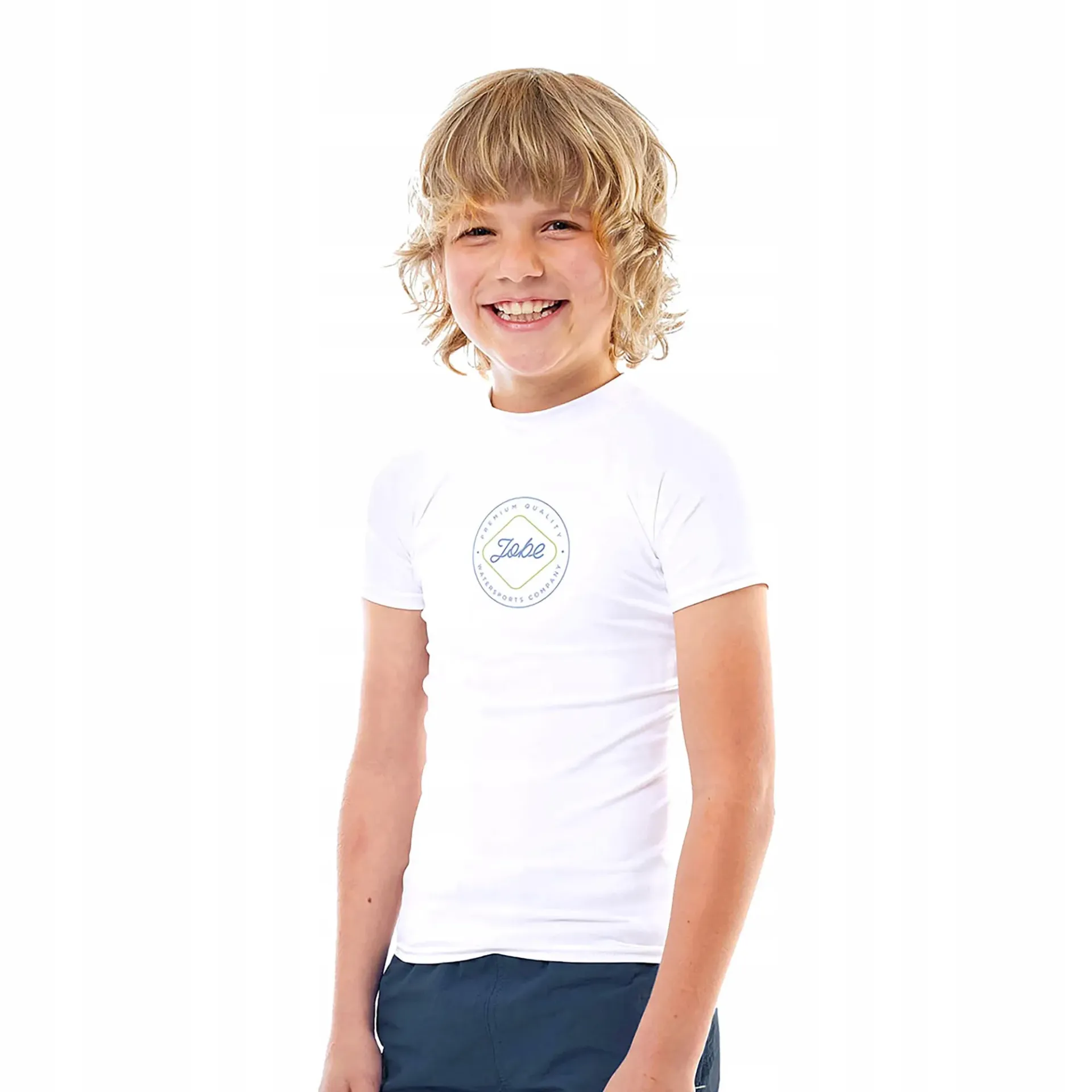Jobe Rash Guard Youth Short Sleeve White