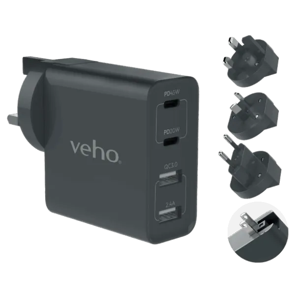 [811805031614] VEHO TA45 UNIVERSAL TRAVEL PLUG 45W